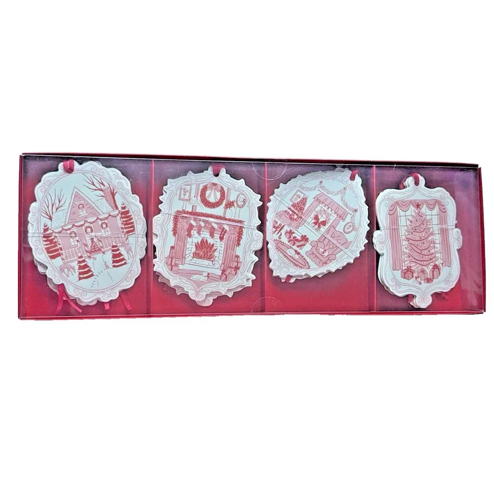 Lady Jayne Die Cut Christmas Gift Tags 4 Designs 16 Count Red 3x4